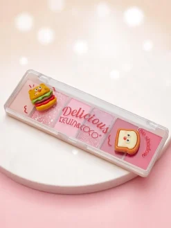 Oczy^Royalfashion Kevin&Coco Paletka 6 cieni do powiek z brokatem Delicious różowy