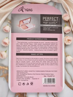 Oczy|Twarz^Royalfashion Kompaktowy zestaw pędzelków do makijażu różowy