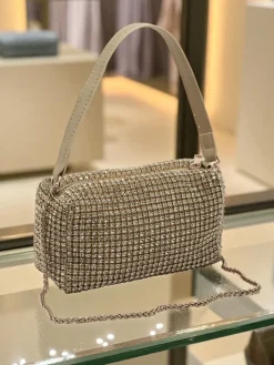 Małe Torebki^Royalfashion Kopertowa torebka damska z cyrkoniami Luniva złoty