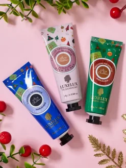 Dłonie^Royalfashion Luxelux Świąteczny zestaw kremów do rąk z serii botanicznej esencji 25g