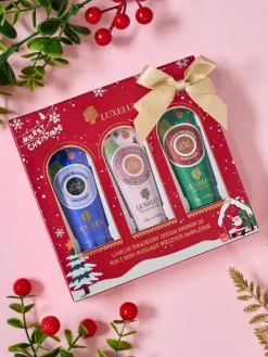 Dłonie^Royalfashion Luxelux Świąteczny zestaw kremów do rąk z serii botanicznej esencji 25g