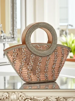 Wieczorowe|Małe Torebki^Royalfashion Mała torebka damska z cyrkoniami Sparkle Queen różowy