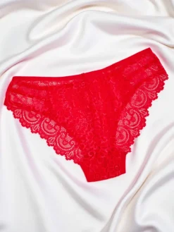 Figi^Royalfashion Majtki damskie typu figi z koronką i paseczkami