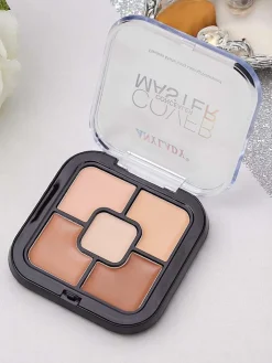 Twarz^Royalfashion Matująca i wodoodporna Paletka konturująca 5 korektorów w odcieniu nude 02