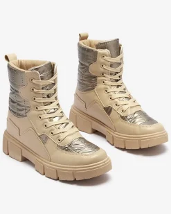 Workery|Botki Bez Ocieplenia^Royalfashion Mirae Stiletto Elegante Czarne jasny brązowy