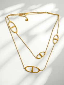 Biżuteria^Royalfashion Naszyjnik Callisto Aurelia z pozłacana w stylu włoskim