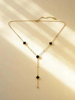 Biżuteria^Royalfashion Naszyjnik Lariat Stella Aurelia pozłacany z motywem gwiazd