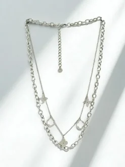 Biżuteria^Royalfashion Naszyjnik srebrny Florentia Stella – łańcuszek podwójny, modny