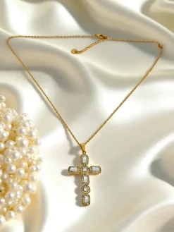 Biżuteria^Royalfashion Naszyjnik z krzyżem Ceremi Athe