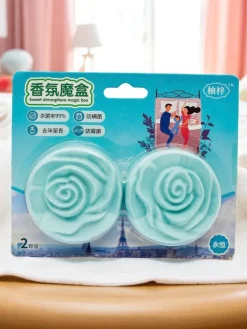 Artykuły Chemiczne^Royalfashion e Krążki zapachowe w kształcie róży do pomieszczeń domowych niebieski