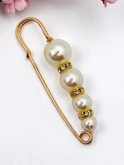Biżuteria^Royalfashion Ozdobna broszka damska z perełkami Pearl Grace