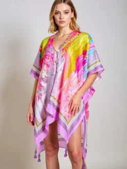 Narzutka Plażowa|Bluzki / Koszule / Koszulki^Royalfashion Pareo Anthea – kolorowe sukienka plażowa do kolan, uniwersalna Wielokolorowe