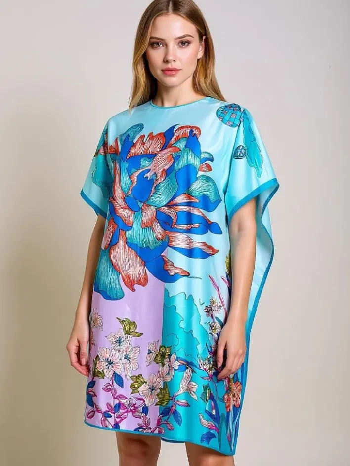 Narzutka Plażowa|Bluzki / Koszule / Koszulki^Royalfashion Pareo Callista – kolorowa sukienka uniwersalna z poliestru Wielokolorowe