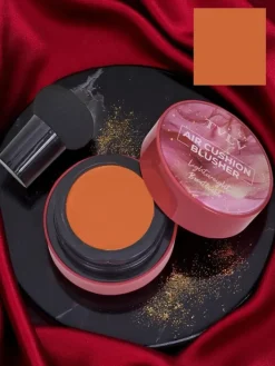 Twarz^Royalfashion Róż do policzków z gąbeczką kolor Sunset