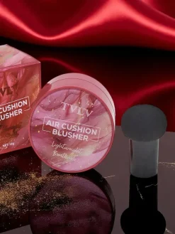 Twarz^Royalfashion Róż do policzków z gąbeczką kolor Sunset