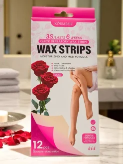 Higiena I Zdrowie^Royalfashion Różane plastry z woskiem do depilacji ciała 12 szt.