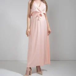 Sukienki Długie|Sukienki Letnie^Royalfashion Różowa damska maxi sukienka - Odzież różowy