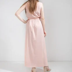 Sukienki Długie|Sukienki Letnie^Royalfashion Różowa damska maxi sukienka - Odzież różowy