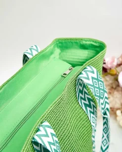 Materiałowe|Torebki Shoppers^Royalfashion słomiana torebka damska zielony