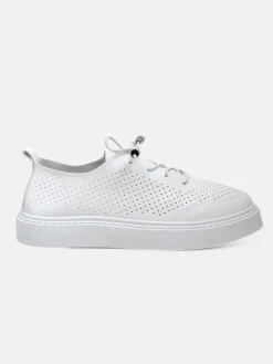 Półbuty|Sportowe^Royalfashion Ażurowe damskie sportowe półbuty sznurowane Vaned biały