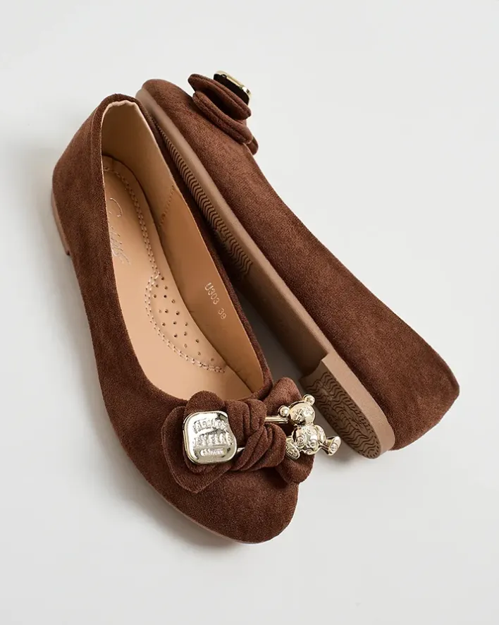 Baleriny Klasyczne^Royalfashion Baleriny damskie Renolli Camel