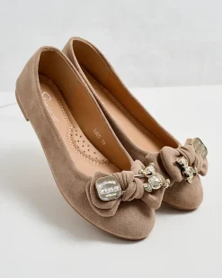 Baleriny Klasyczne^Royalfashion Baleriny damskie Renolli brązowy