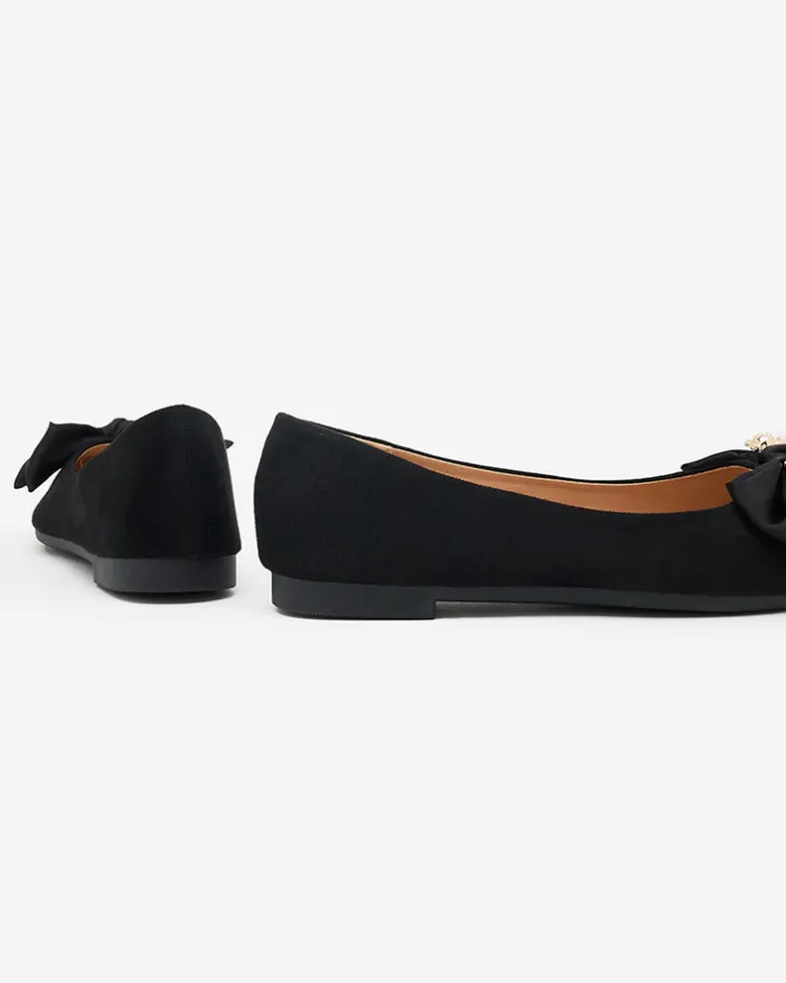 Buty Na Wielkie Wyjście|Baleriny Klasyczne^Royalfashion Baleriny damskie w szpic z kokardką Retripo czarny