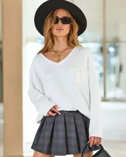 Bluzy^Royalfashion Bawełniana cienka bluza damska biały