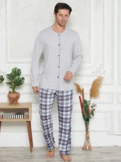 Piżamy^Royalfashion bawełniana męska piżama