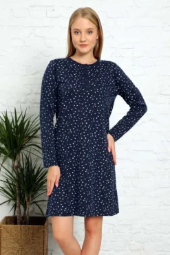 Piżamy^Royalfashion Bawełniana nocna koszula damska w gwiazdki