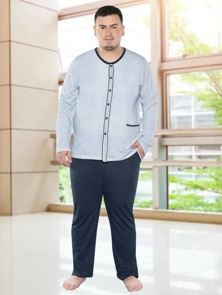 Plus Size|Piżamy^Royalfashion Bawełniana piżama męska PLUS SIZE