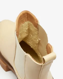 Botki Z Delikatnym Ociepleniem|Botki Na Płaskim Obcasie^Royalfashion Beżowe botki damskie na masywnej podeszwie Eferope beżowy