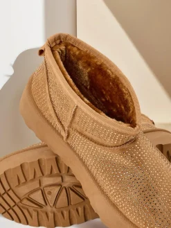 Śniegowce|Botki Z Grubym Ociepleniem^Royalfashion Beżowe buty a'la śniegowce damskie Corob