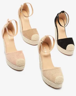 Sandały Na Koturnie^Royalfashion Beżowe damskie sandały na koturnie Meylasi beżowy