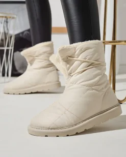 Śniegowce^Royalfashion Beżowe damskie buty a'la śniegowce Amirfu beżowy