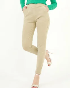 Legginsy / Tregginsy^Royalfashion Beżowe tregginsy damskie beżowy