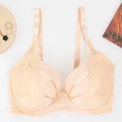 Codzienne^Royalfashion biustonosz usztywniany beżowy