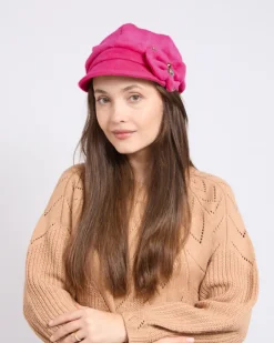 Czapki I Kapelusze^Royalfashion Beret damski z kokardką czarny