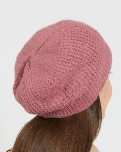 Czapki I Kapelusze^Royalfashion Beret damski Jasnoróżowy