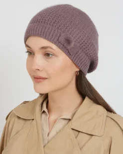 Czapki I Kapelusze^Royalfashion Beret damski fioletowy