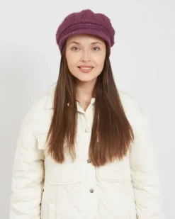 Czapki I Kapelusze^Royalfashion Beret damski z daszkiem fioletowy