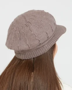 Czapki I Kapelusze^Royalfashion Beret damski z daszkiem brązowy