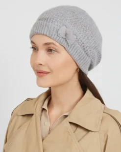 Czapki I Kapelusze^Royalfashion Beret damski Jasny szary