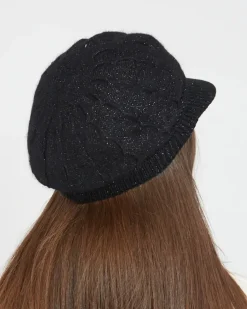 Czapki I Kapelusze^Royalfashion Beret damski z daszkiem czarny