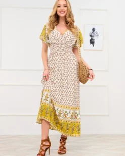 Sukienki Letnie|Sukienki Długie^Royalfashion Biała letnia sukienka damska biały