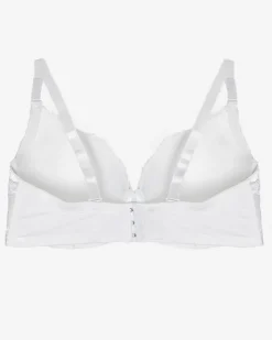 Codzienne^Royalfashion biustonosz z ozdobną koronką biały