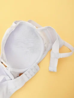 Codzienne^Royalfashion Biustonosz damski usztywniany z koronką biały