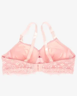 Codzienne^Royalfashion Biustonosz damski z koronką w kolorze m różowy