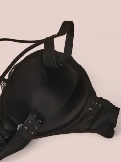 Codzienne^Royalfashion Biustonosz damski usztywniany z koronką czarny