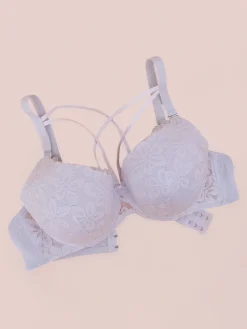 Codzienne^Royalfashion Biustonosz damski usztywniany z koronką biały